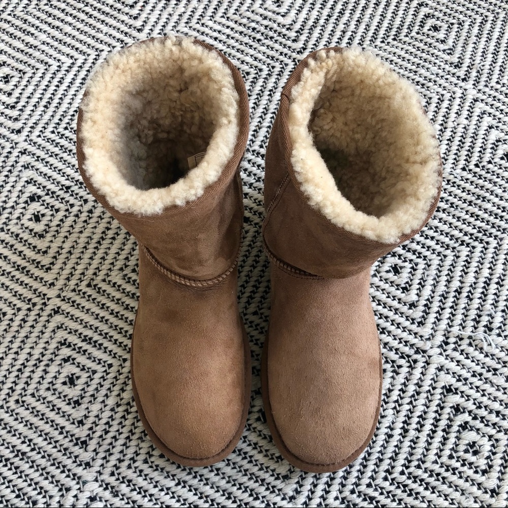 UGG Tan Sheepskin Lined Boots